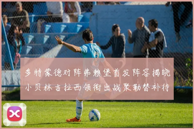 多特蒙德对阵弗赖堡首发阵容揭晓小贝林吉拉西领衔出战聚勒替补待命